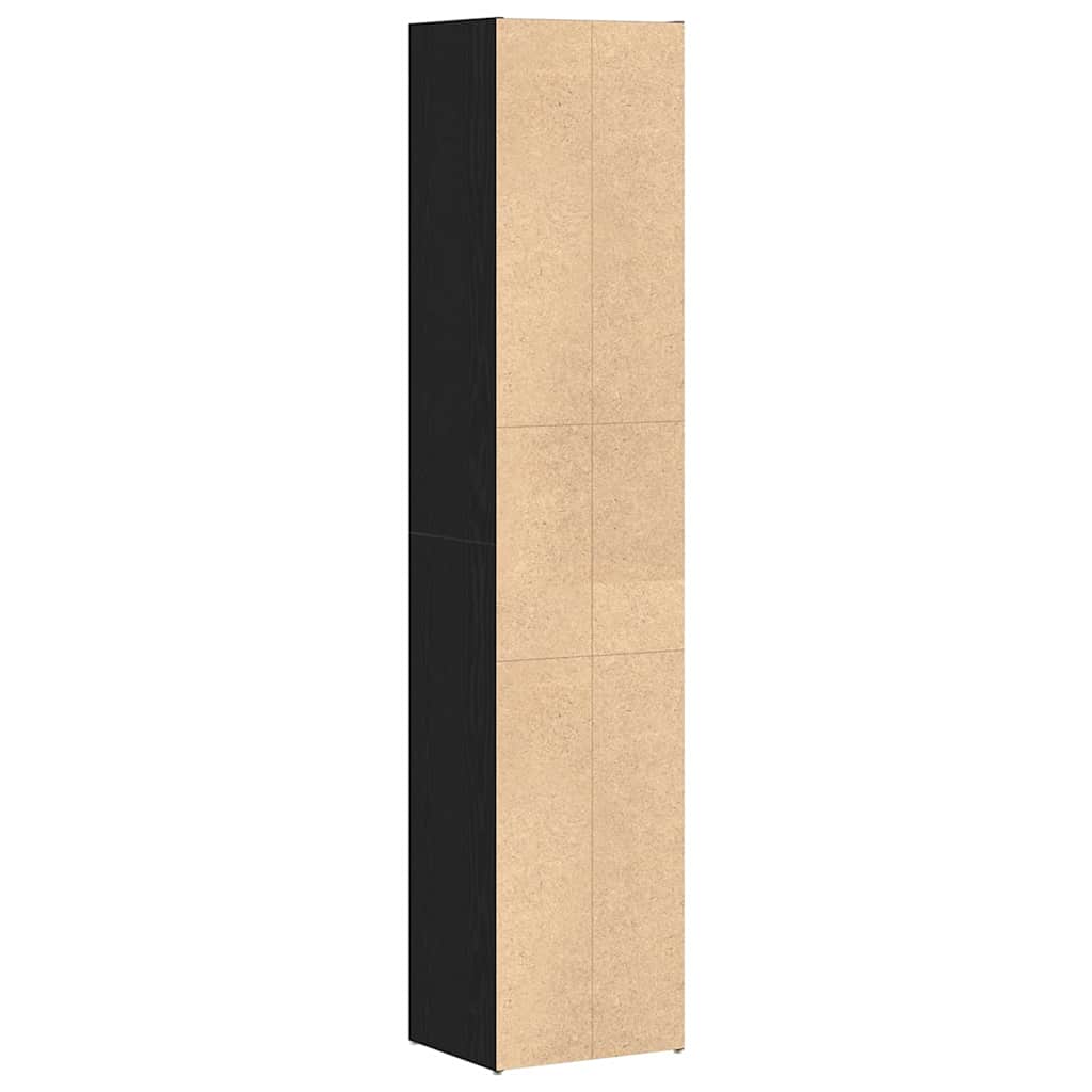 vidaXL Book Cabinet 4-Tier 36 x 30 x 171 cm Engineered Wood Black Oak 6