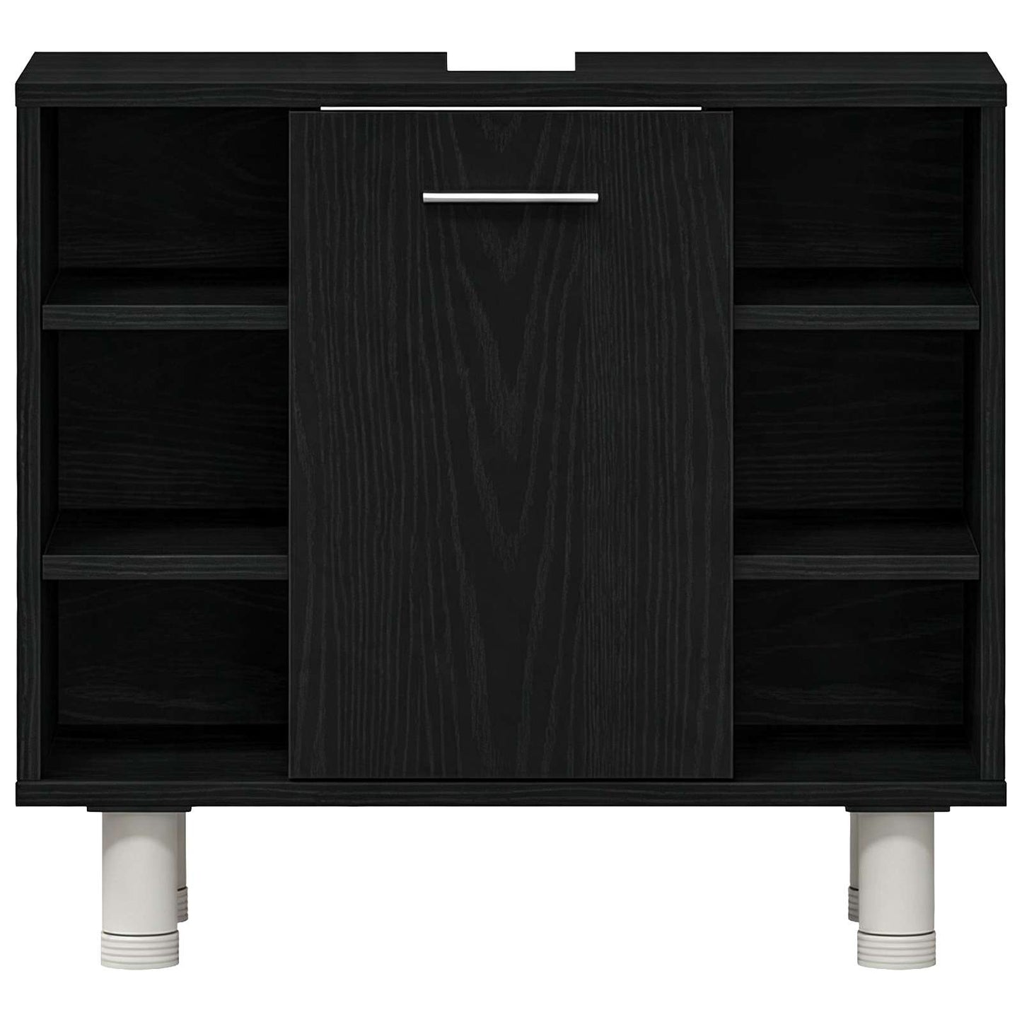 vidaXL Bathroom Cabinet Black Oak 60 x 32 x 54 cm Engineered Wood 6