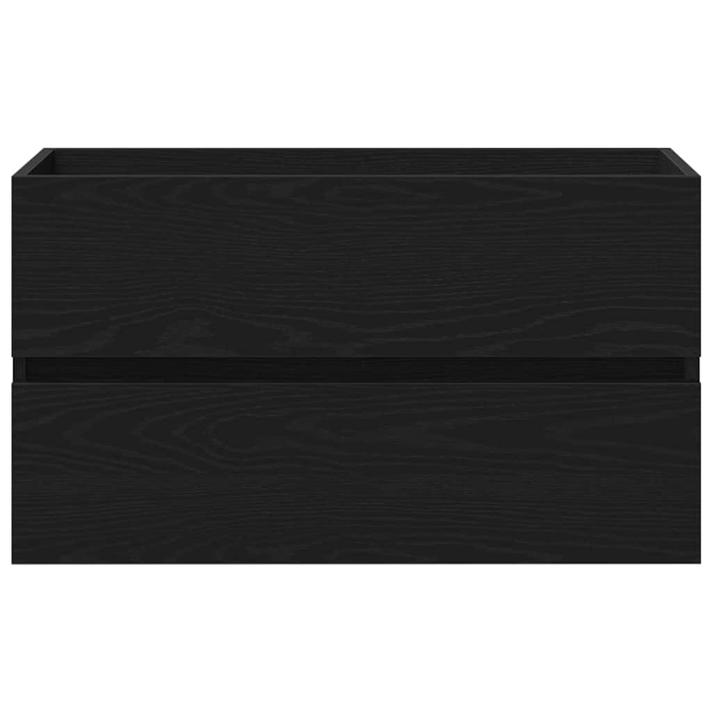 vidaXL Bathroom Cabinet Black Oak 80 x 38.5 x 45 cm Engineered Wood 6
