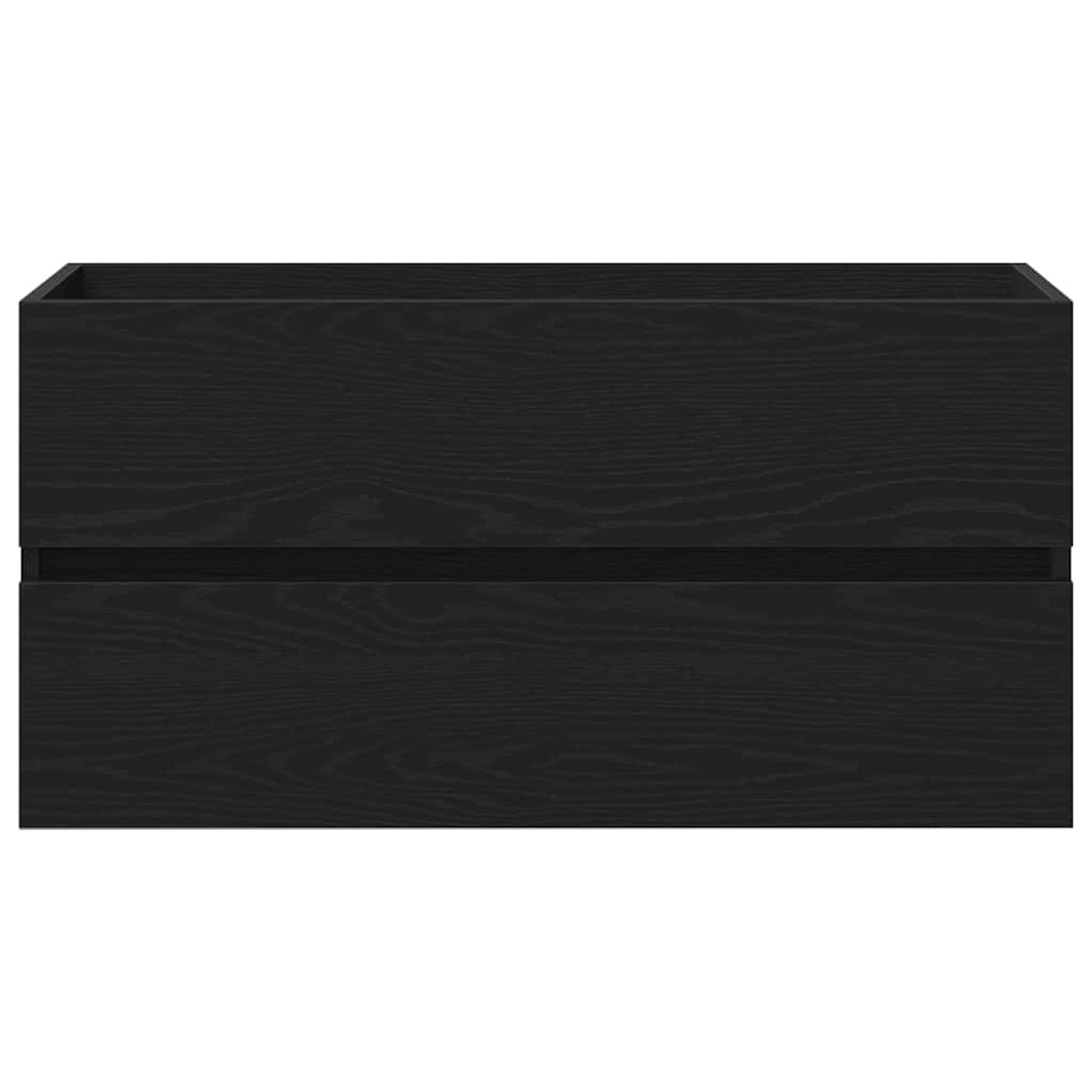 vidaXL Bathroom Cabinet Black Oak 90 x 38.5 x 45 cm Engineered Wood 6