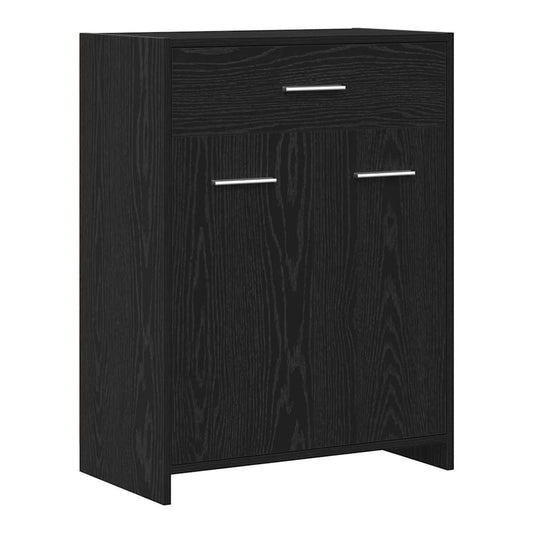 Bathroom Cabinet 60x33x80 cm Engineered Wood Black oak
