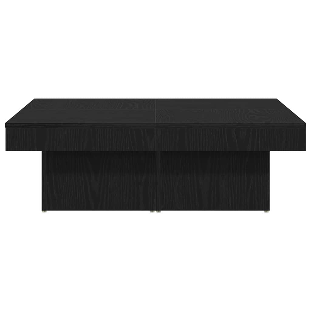 vidaXL Coffee Table Black Oak 90 x 90 x 28 cm Engineered Wood 6