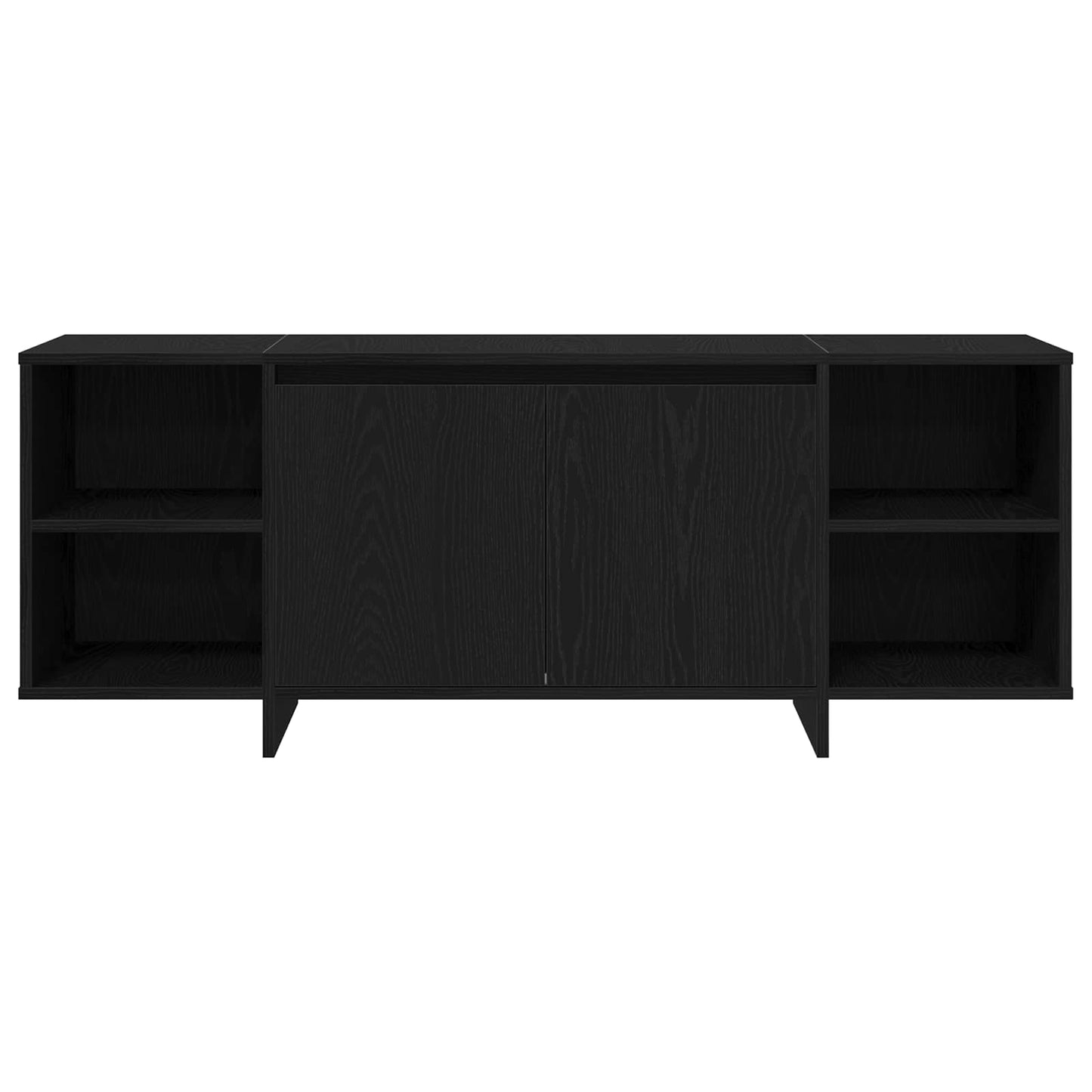vidaXL TV Cabinet 130 x 35 x 50 cm Black Oak Engineered Wood 6