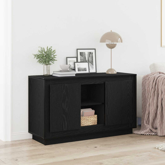 Sideboard 102x35x60 cm Engineered Wood Black oak