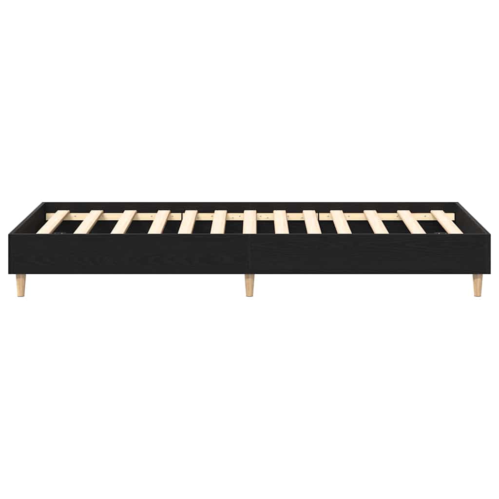 vidaXL Bed Frame Black Oak 193 x 78 x 25 cm Engineered Wood 6