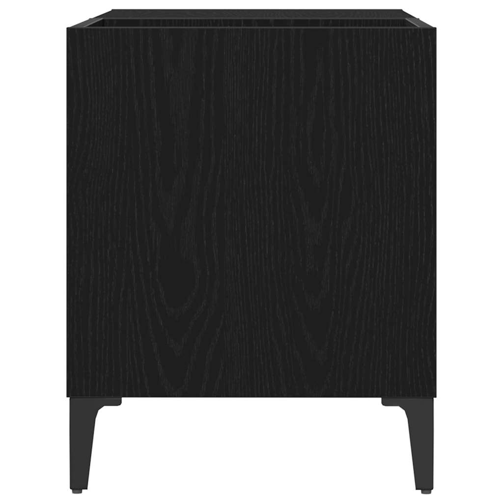 vidaXL Record Cabinet Black Oak 84.5 x 38 x 48 cm Engineered Wood 6