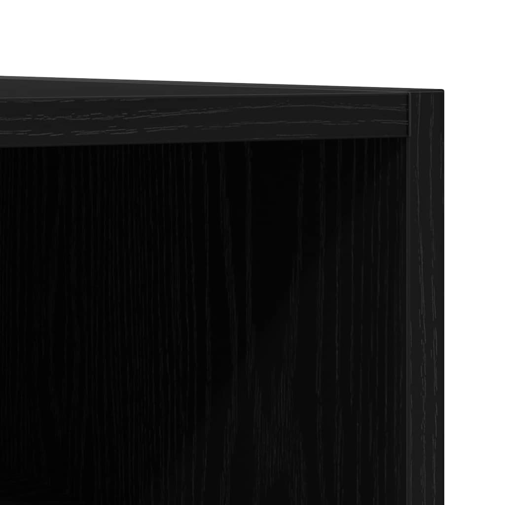 vidaXL Record Cabinet Black Oak 84.5 x 38 x 89 cm Engineered Wood 6