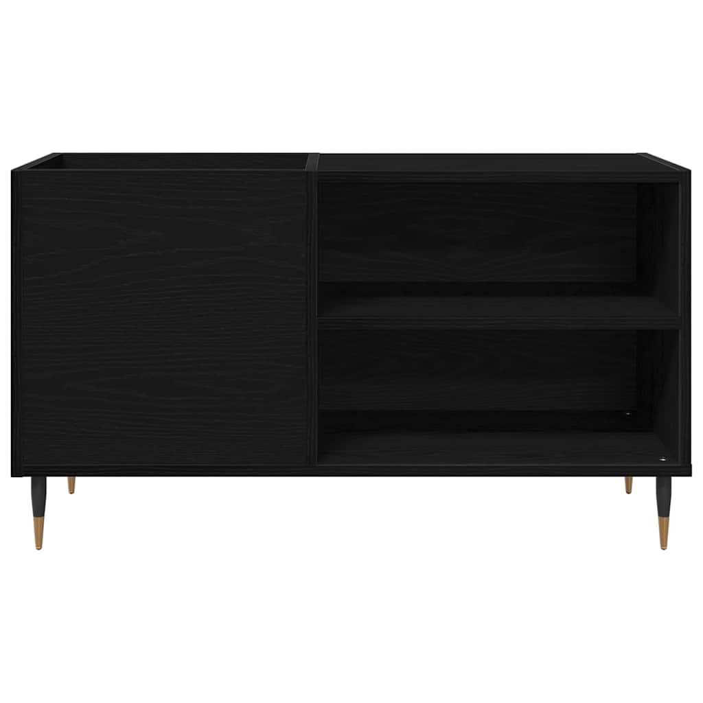 vidaXL Record Cabinet Black Oak 85 x 38 x 48 cm Engineered Wood 6