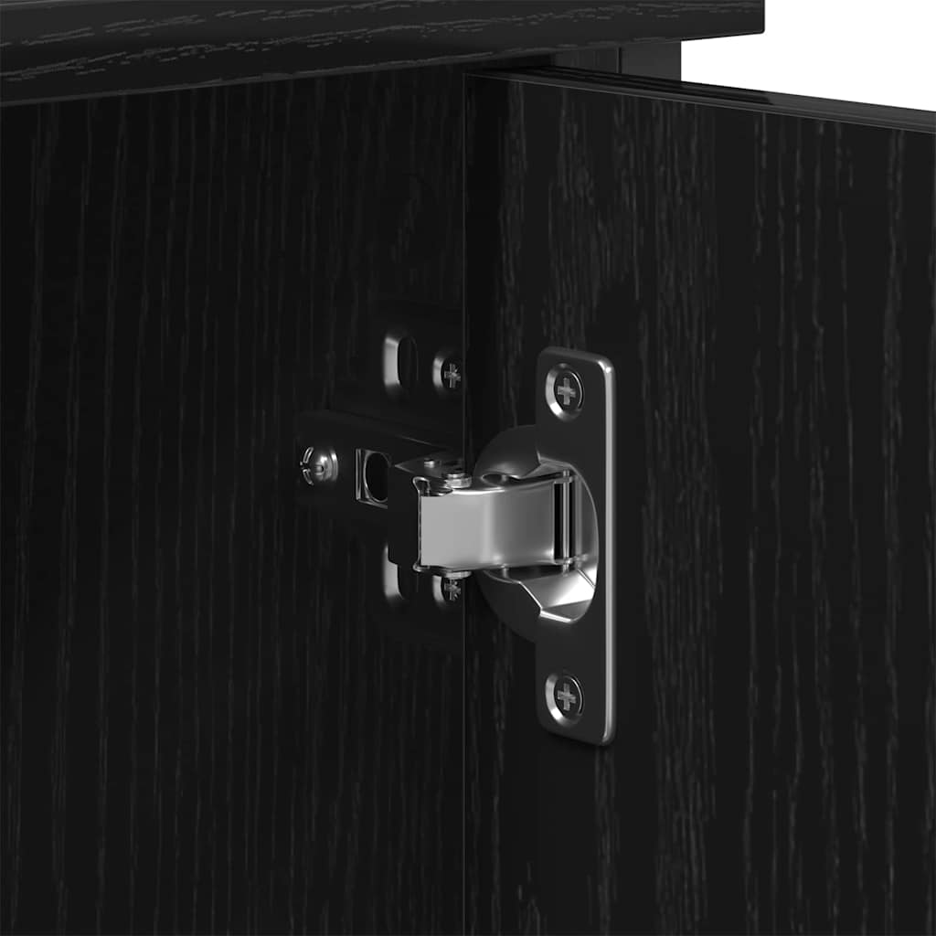 vidaXL TV Cabinet Set 101 x 35 x 65 cm Black Oak Engineered Wood 6