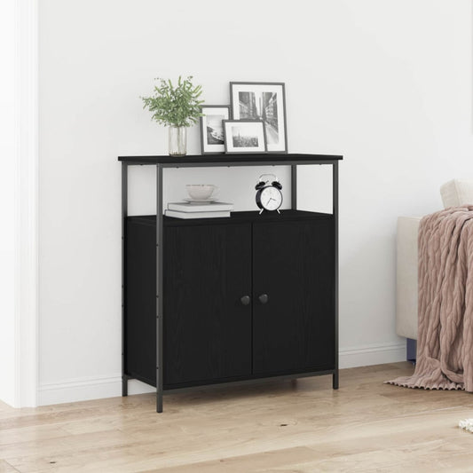 Sideboard 70x30x80 cm Engineered Wood Black oak