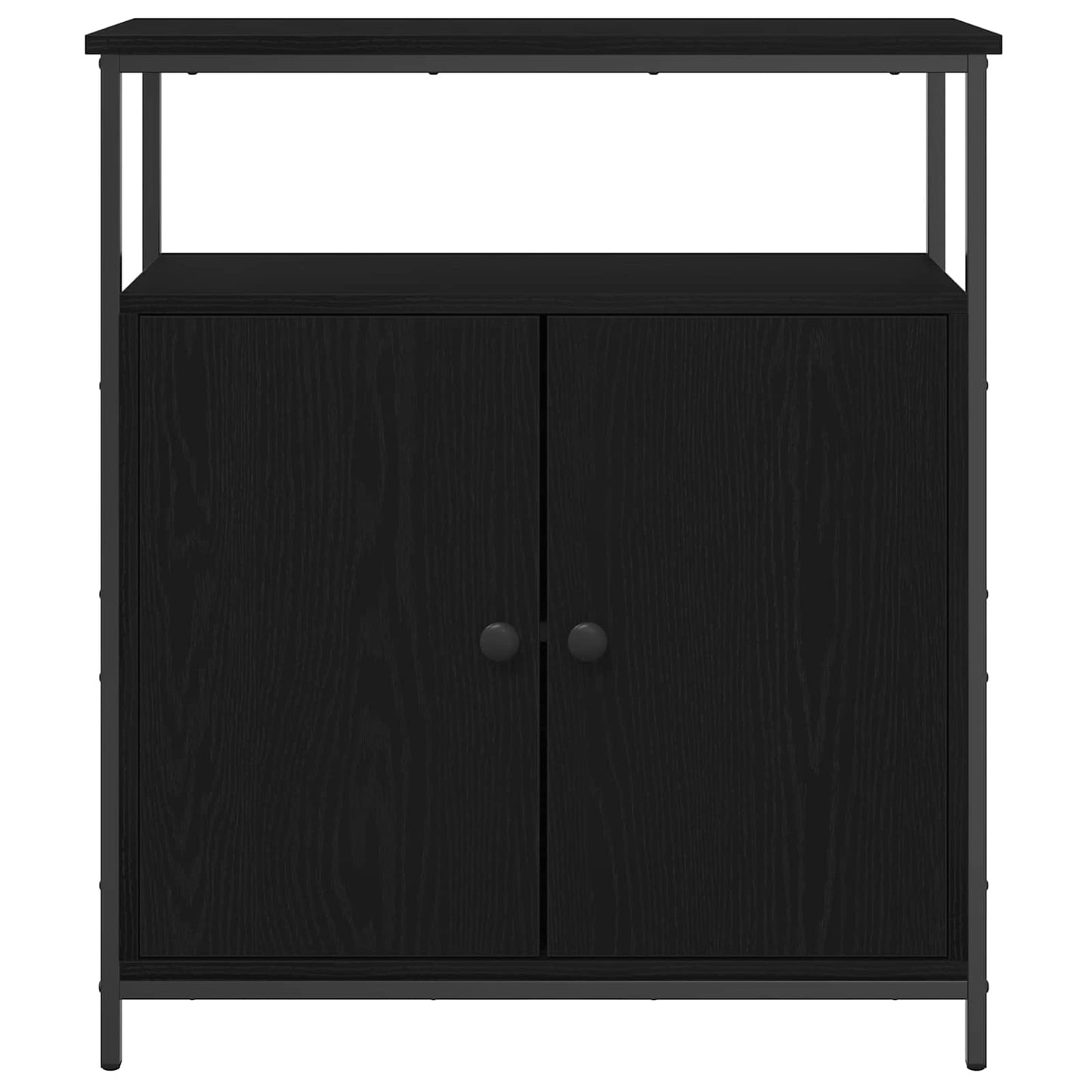vidaXL Sideboard Black Oak 70 x 30 x 80 cm Engineered Wood 6