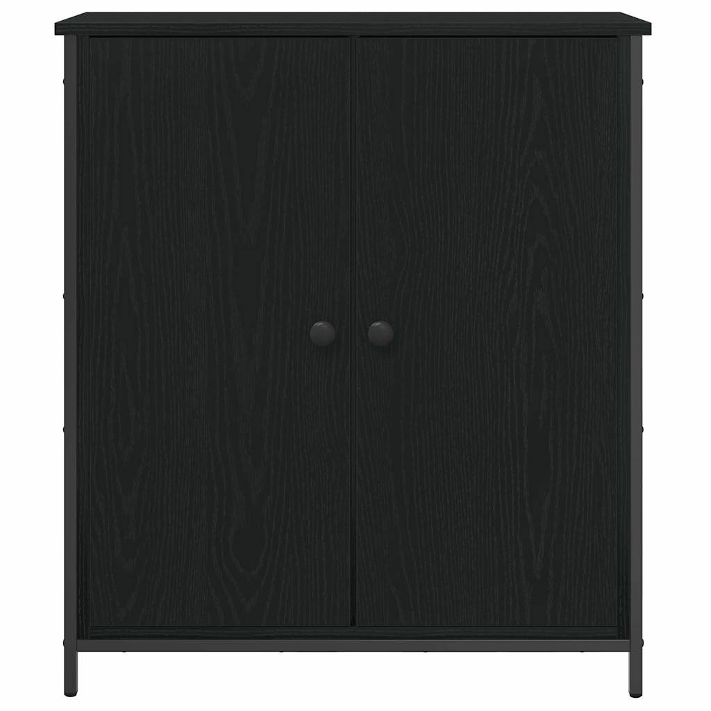vidaXL Sideboard Black Oak 70 x 30 x 80 cm Engineered Wood 6