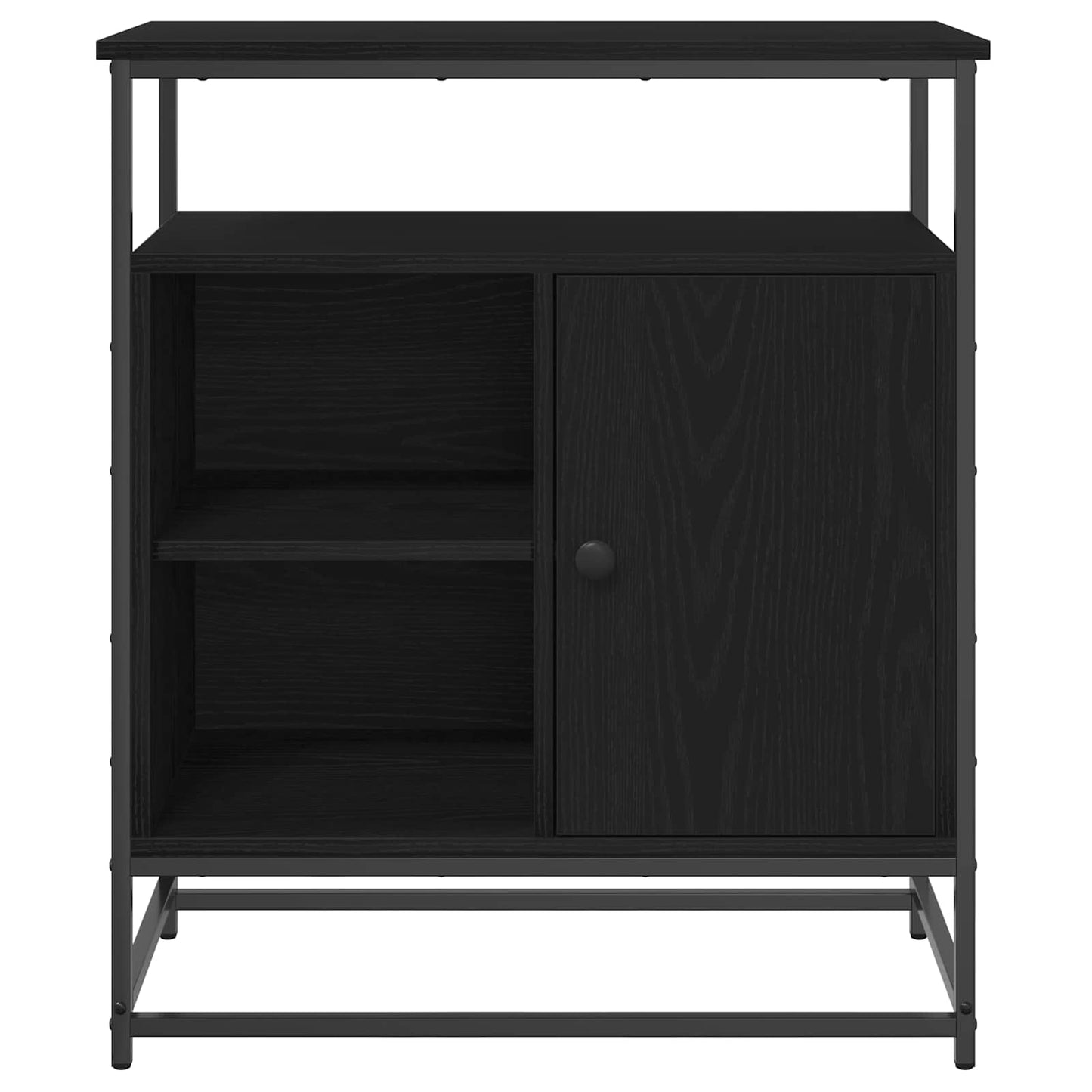 vidaXL Sideboard Black Oak 69 x 35 x 80 cm Engineered Wood 6