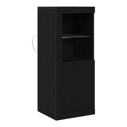 Sideboard with LED Lights 41x37x100 cm Black oak