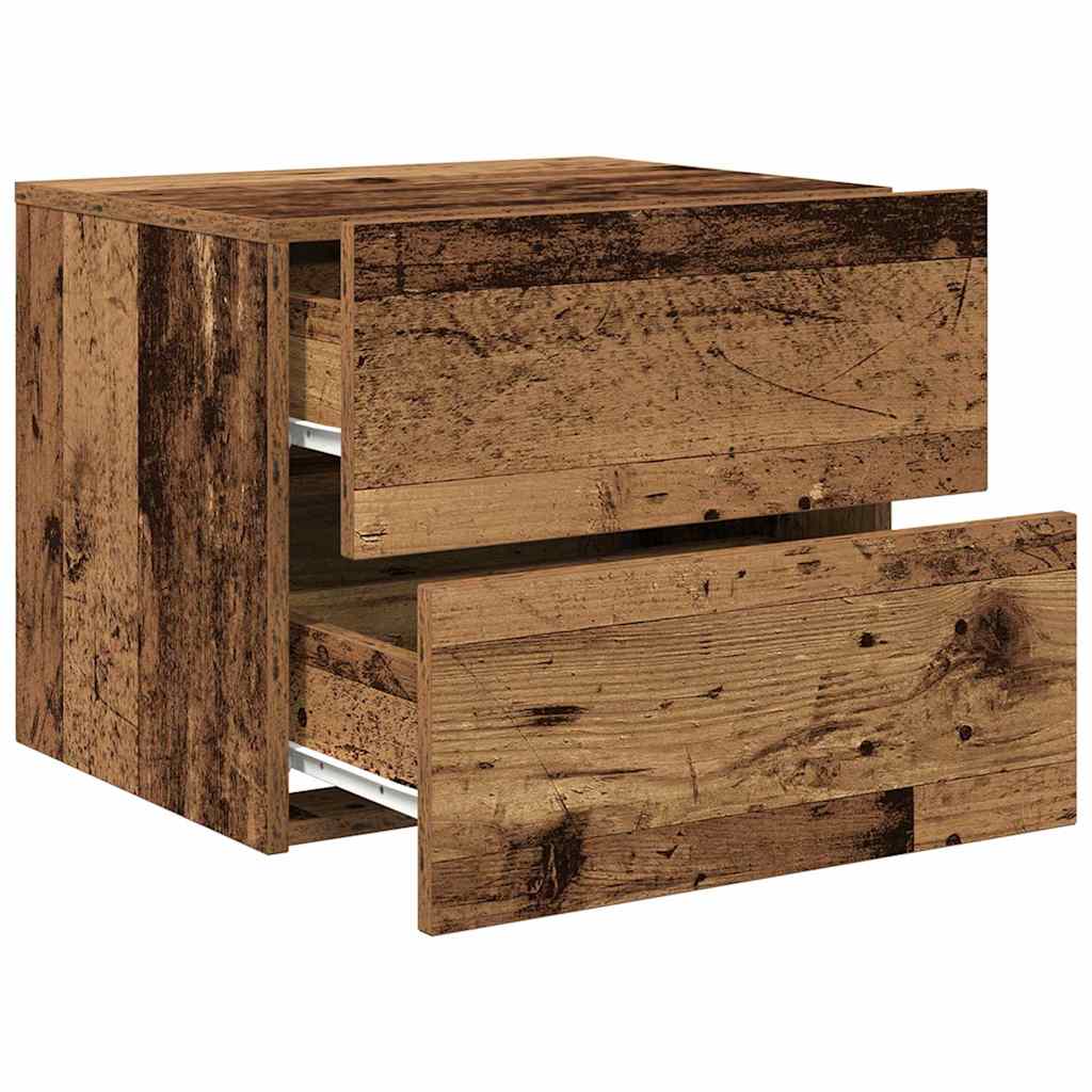 vidaXL Bedside Cabinet 2 pcs Old Wood 50 x 39 x 41 cm Engineered Wood 6