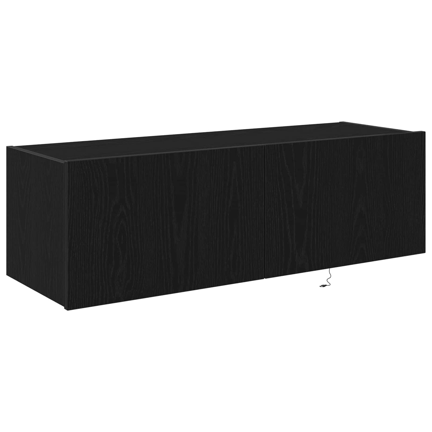 vidaXL TV Wall Cabinet 2 pcs Black Oak Engineered Wood 6