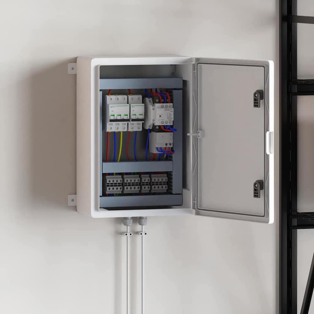 vidaXL Control Cabinet 25 x 13 x 24 cm ABS Plastic Grey