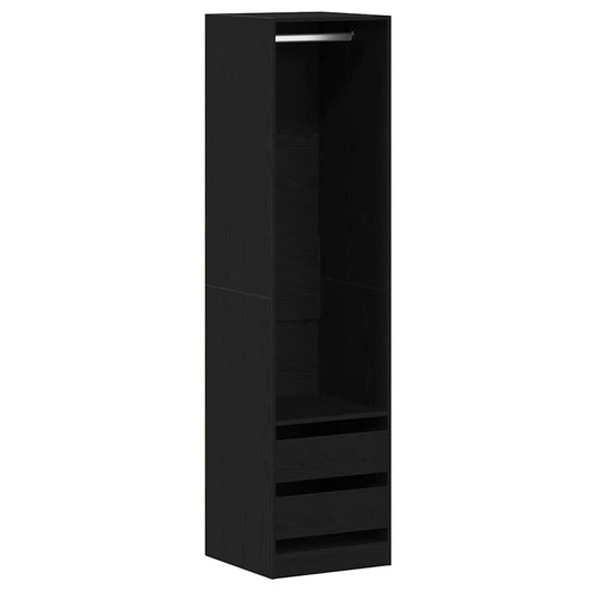 vidaXL Wardrobe Black Oak 50 x 50 x 200 cm Engineered Wood 2