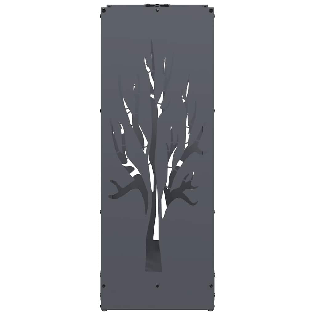 vidaXL Firewood Rack Anthracite 40x30x80 cm Cold-rolled steel 6