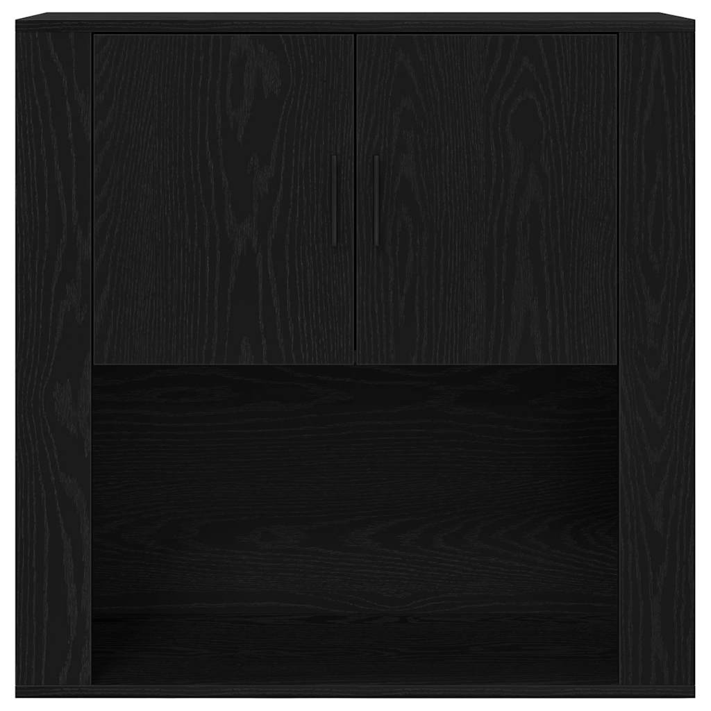 vidaXL Wall Cabinet Black Oak 80 x 33 x 80 cm Engineered Wood 6