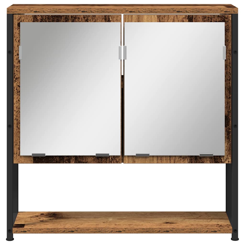 vidaXL Mirror Cabinet Old Wood 60 x 16 x 60 cm Engineered Wood 6