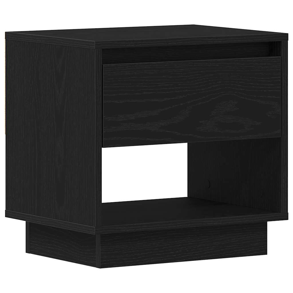 vidaXL Nightstand 2 pcs Black Oak 45 x 34 x 44 cm Engineered Wood 6