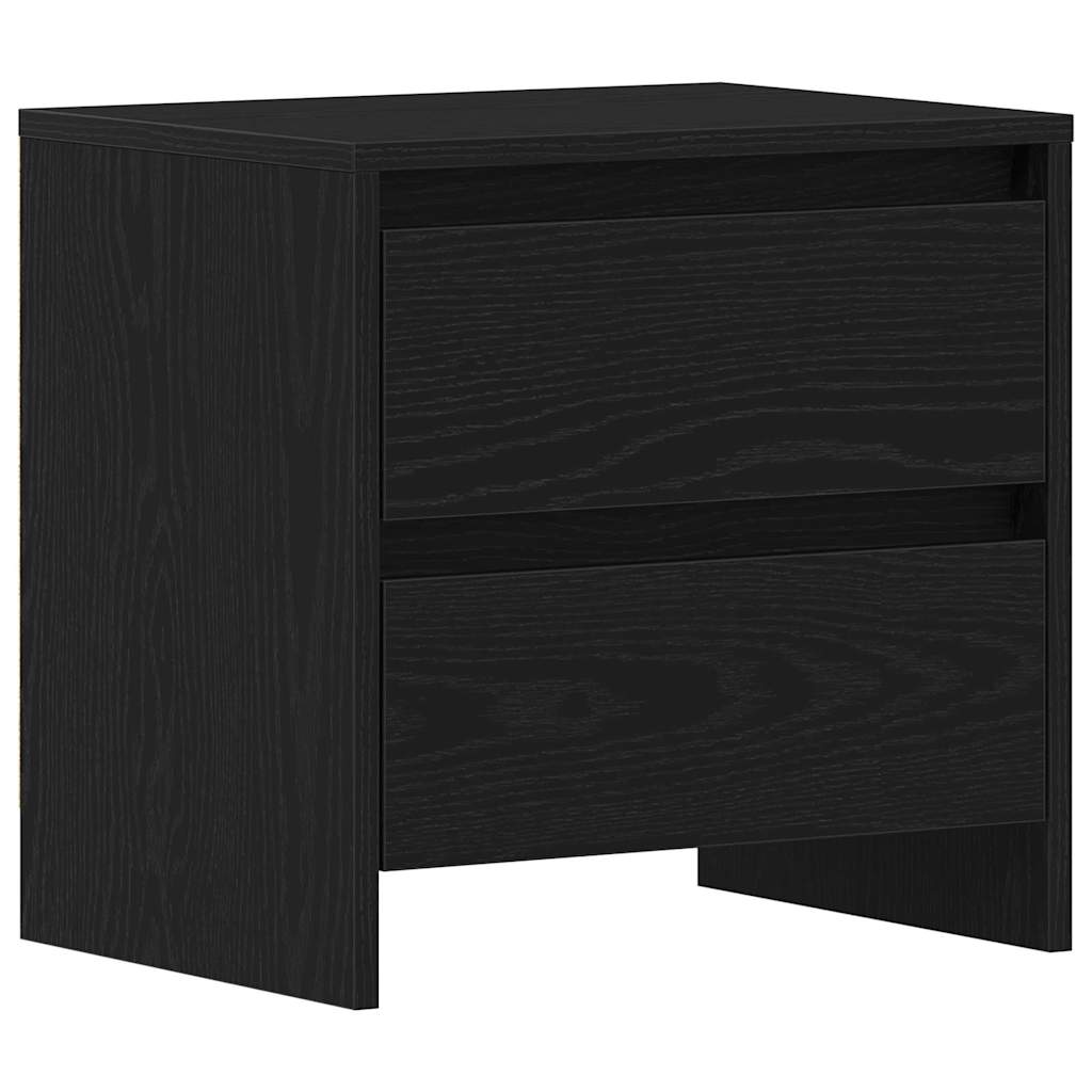 vidaXL Bedside Cabinet 2 pcs Black Oak 45 x 34 x 44.5 cm 6