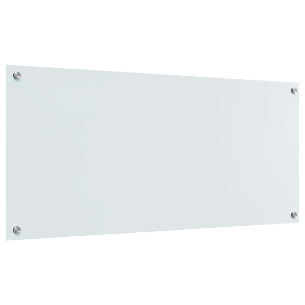 vidaXL Kitchen Backsplash White 110 x 50 cm Tempered Glass 6