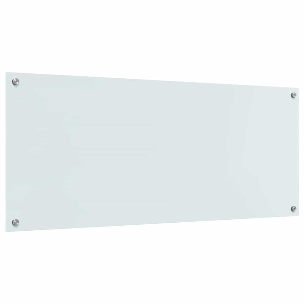 vidaXL Kitchen Backsplash White 120 x 50 cm Tempered Glass 6