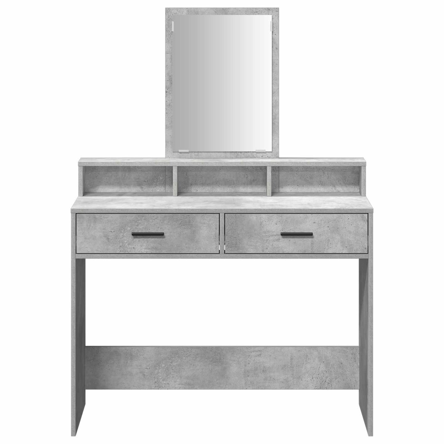 vidaXL Dressing Table Concrete Grey 100 x 41 x 140 cm Engineered Wood 6