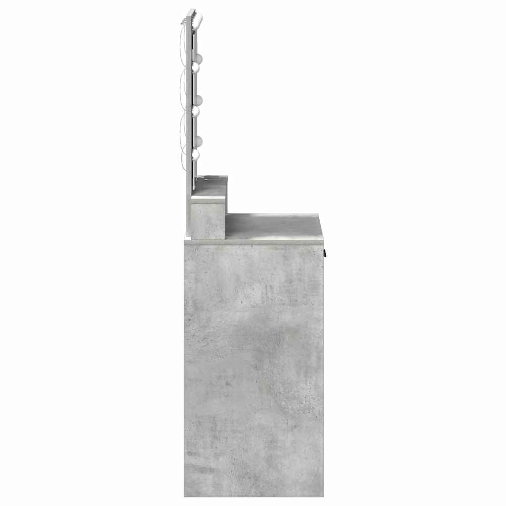 vidaXL Dressing Table Grey 50 x 41 x 140 cm Engineered Wood 6