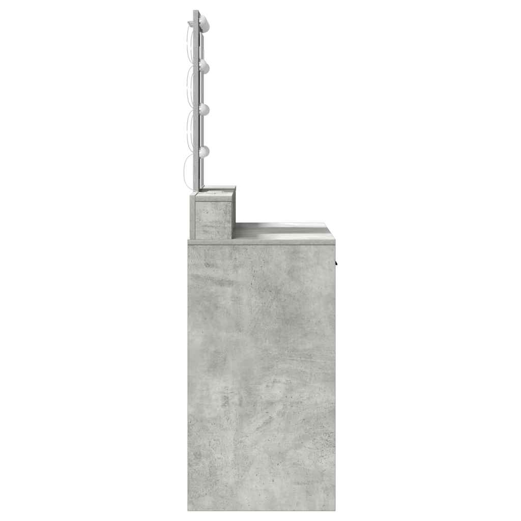 vidaXL Dressing Table Grey 100 x 41 x 140 cm Engineered Wood 6