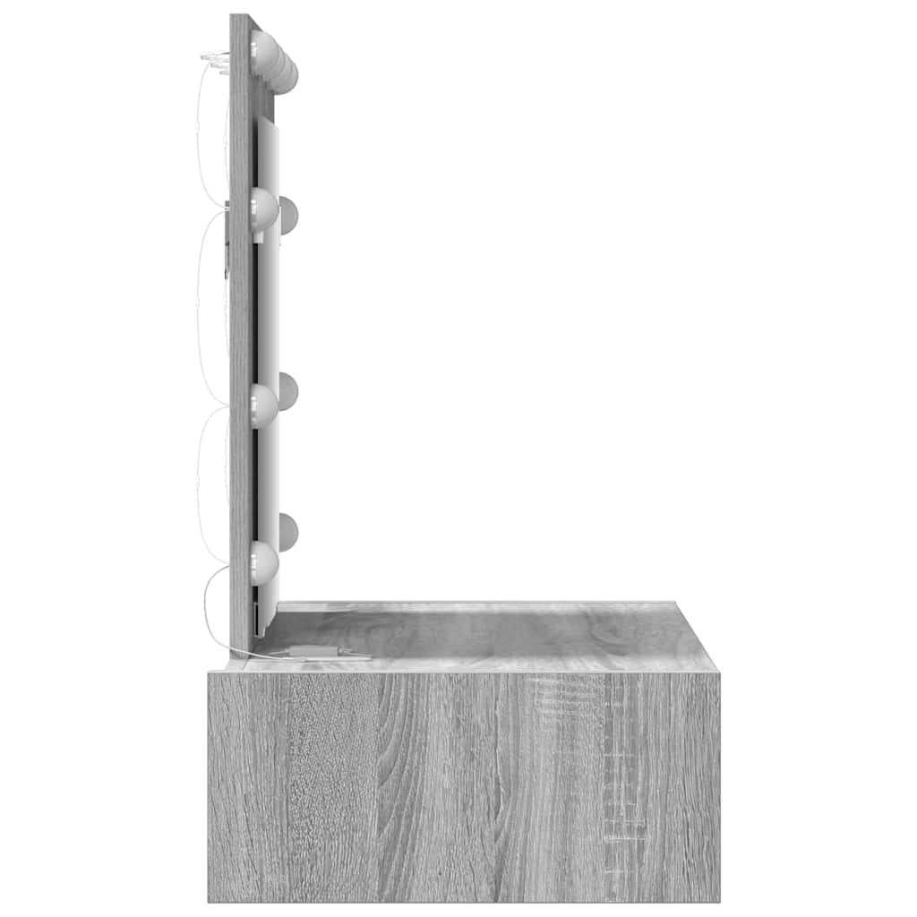 vidaXL Dressing Table Grey 60 x 40 x 70 cm Engineered Wood 6