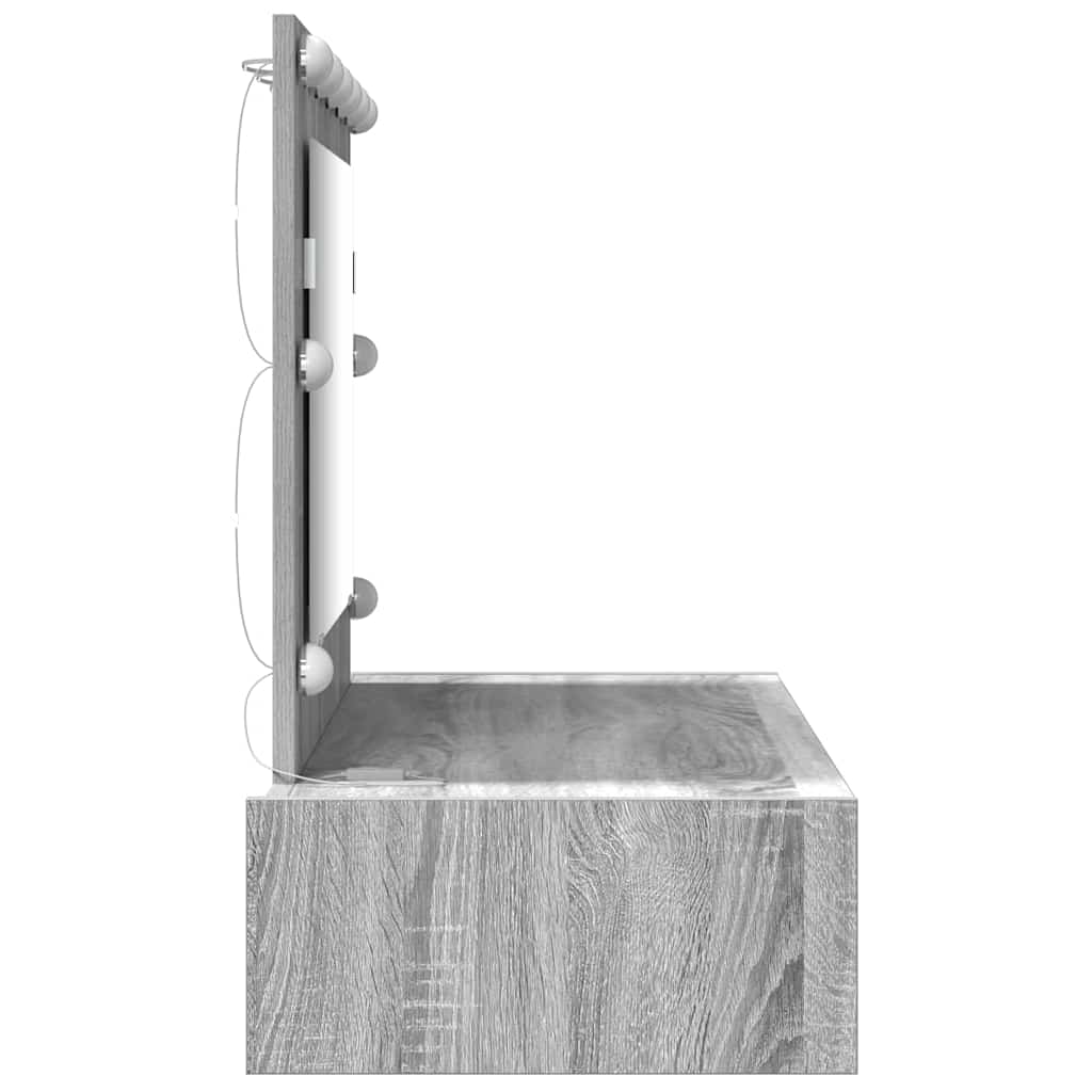 vidaXL Dressing Table Grey 100 x 40 x 70 cm Engineered Wood 6