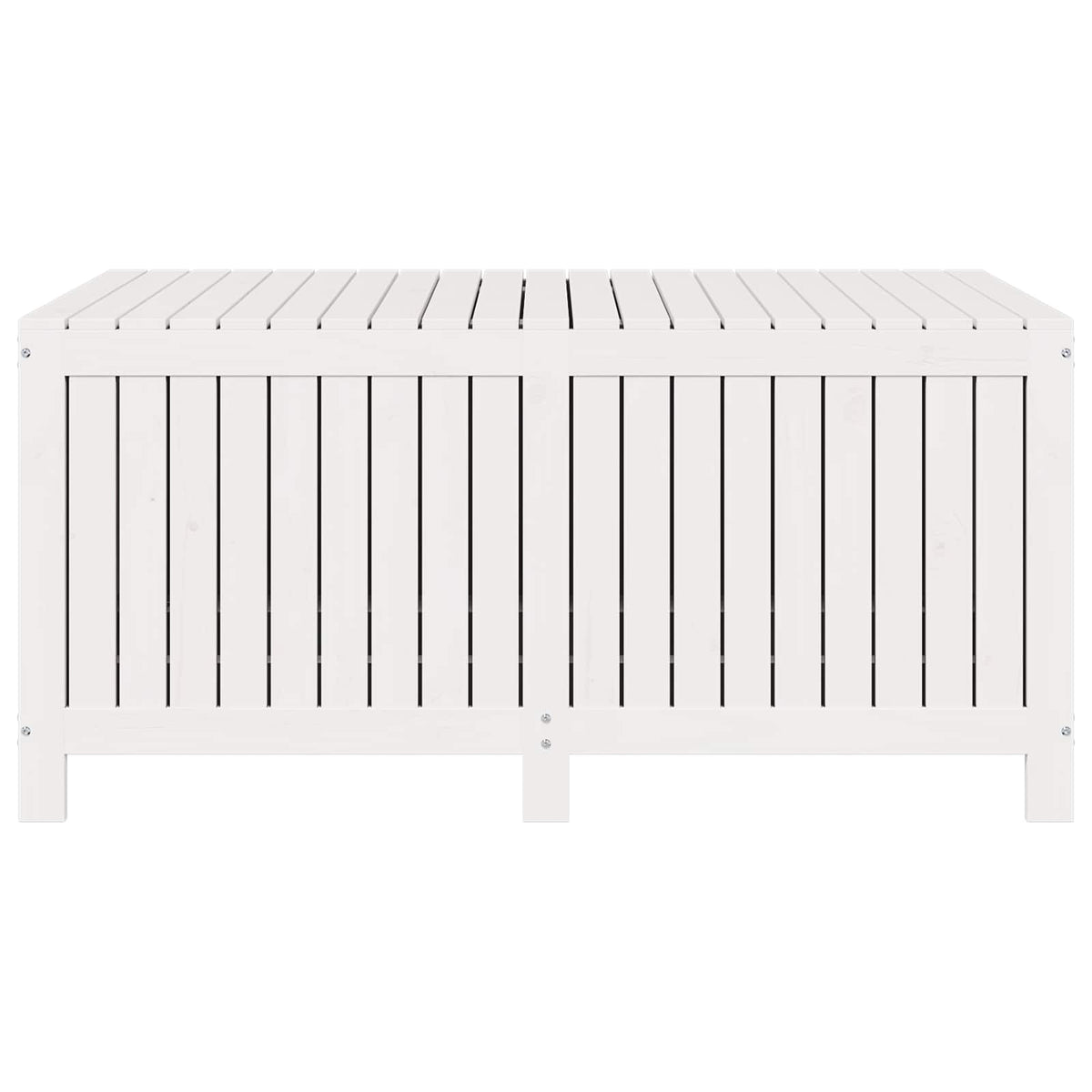 Garden Storage Box Solid Wood Pine Height 64 cm White pine 134 cm 68 cm