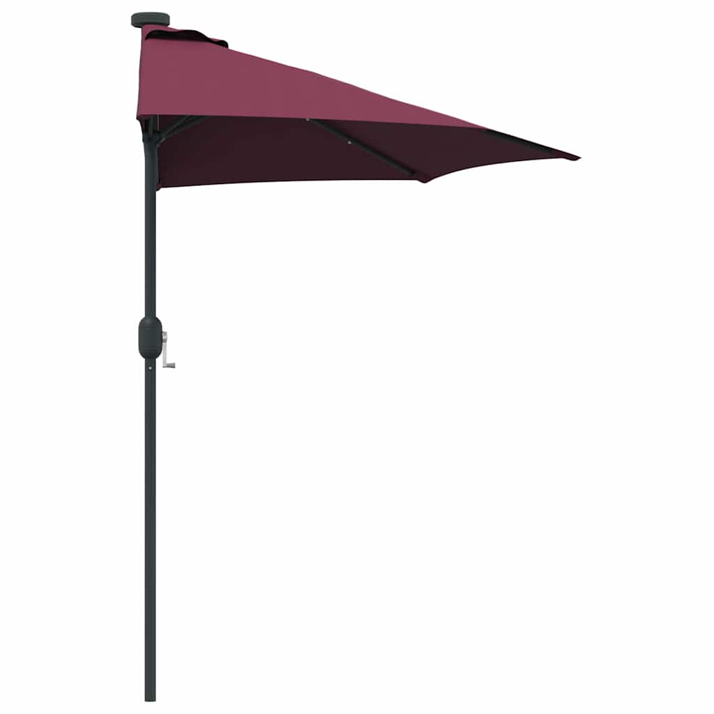 vidaXL Garden Parasol Bordeaux Red 294 x 150 x 223 cm 6