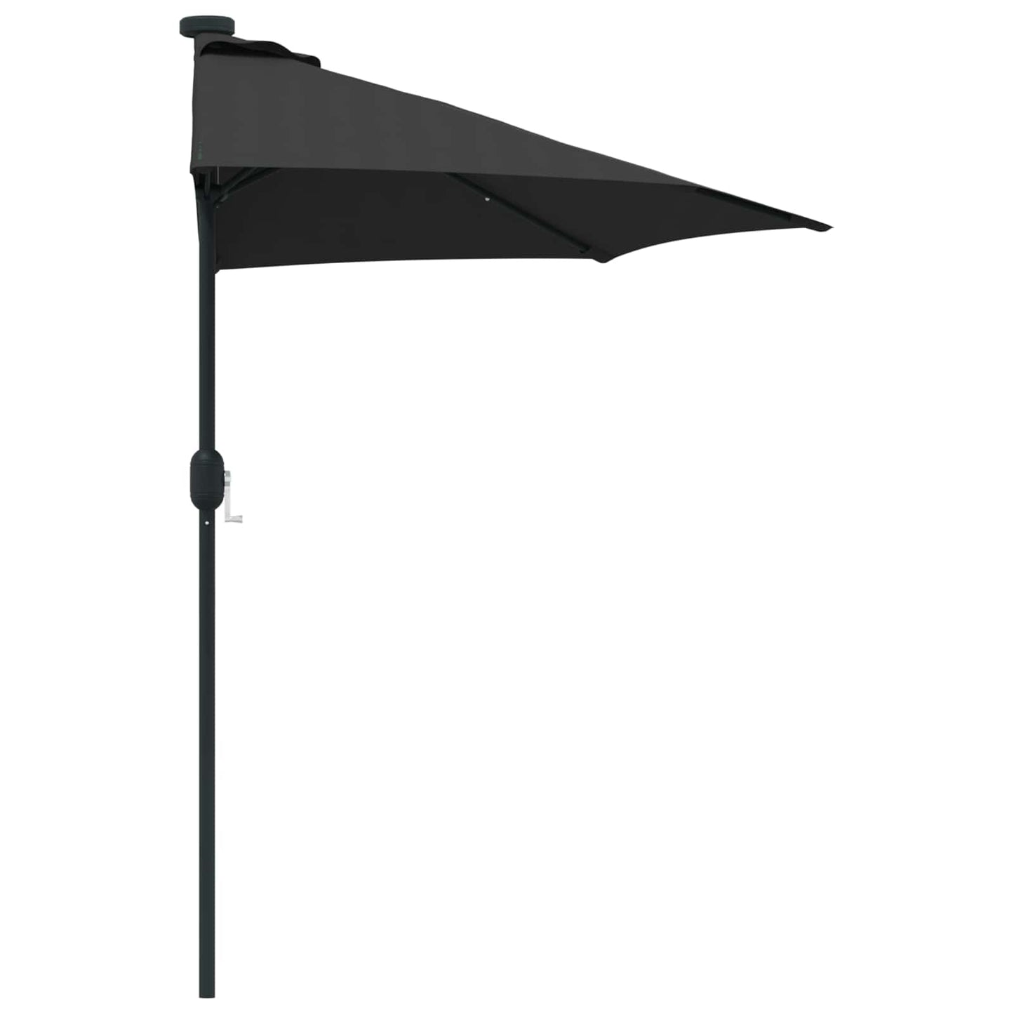 vidaXL Garden Parasol 294 x 150 x 224 cm Polyester and Steel Black 6