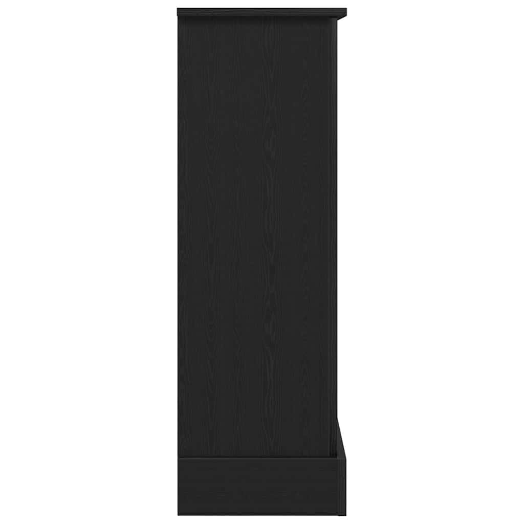 vidaXL Fireplace Surround Black Oak 90x30x90 cm Engineered Wood 6