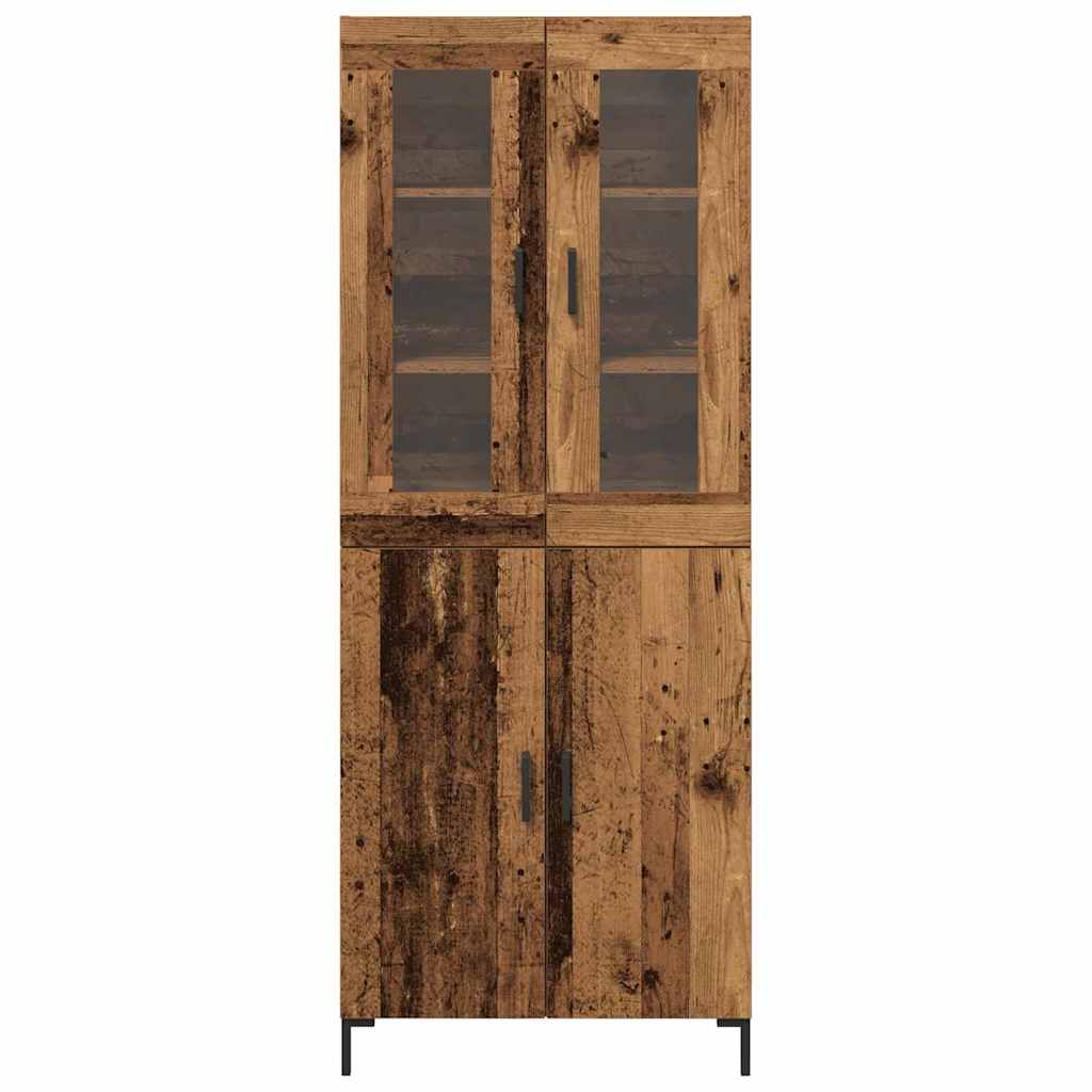 Highboard 69.5x34x180 cm Engineered Wood 2 Doors Old wood