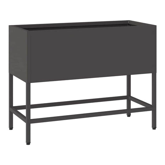 Raised Garden Planter Steel Black 60 cm 45 cm