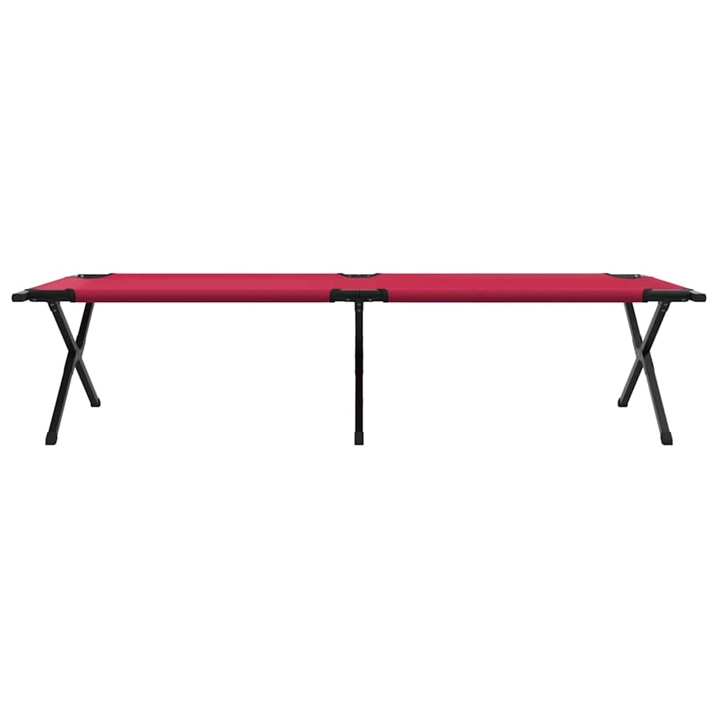 vidaXL Folding Camping Bed Folding Red 210 x 80 x 46 cm Oxford fabric 6