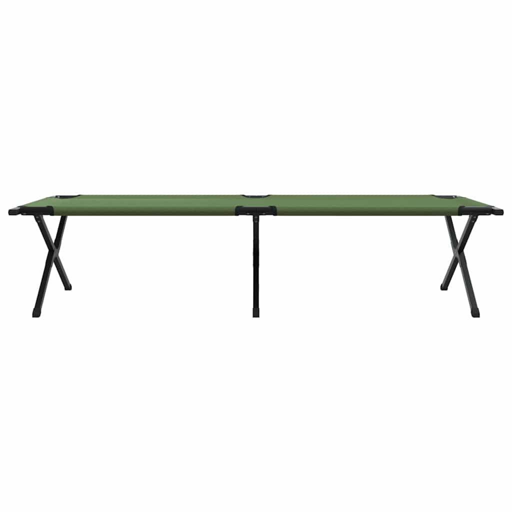 vidaXL Folding Camping Bed Manual Green 210 x 80 x 46 cm Oxford fabric 6