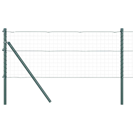 Embedded Fence Post Powder-Coated Steel Green