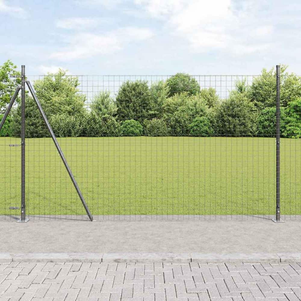 Fence Concrete Base Steel Grey