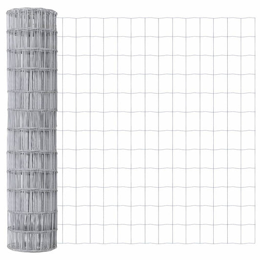Euro Fence 1 x 10 m PVC-coated iron Galvanised steel Length 10 m Mesh size 75 x 100 mm 1.4 m