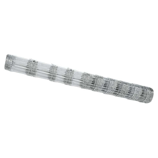 Field Fence Silver Length 50 m Height 1.2 m 15 x 20/15/10 cm