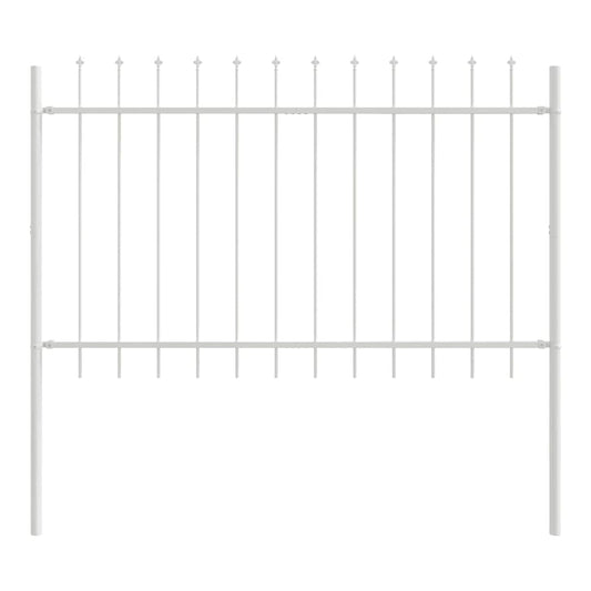 Garden Fence WOERDEN 1.7 x 1 m Powder-coated Steel White Height 100 cm 170 cm