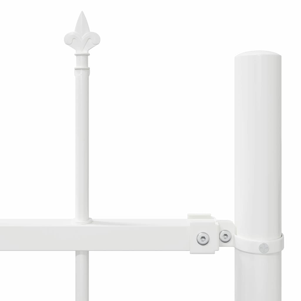 vidaXL Garden Fence WOERDEN 1.7 x 1.5 m Powder-coated Steel White 6