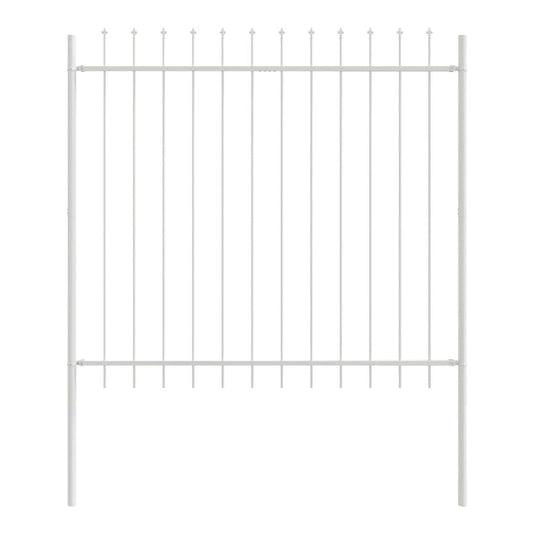Garden Fence WOERDEN 1.7 x 1.5 m Powder-coated Steel White Height 150 cm 170 cm