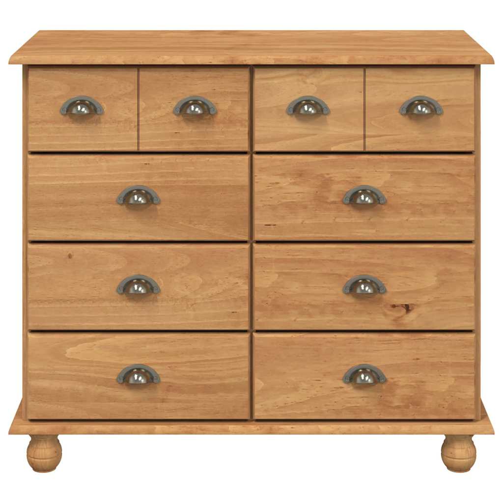 vidaXL Chest of Drawer ASKIM Brown 91 x 40 x 79 cm Solid Pine Wood 6